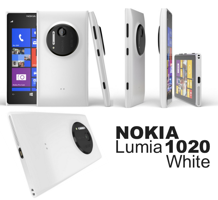 lumia 1020 white front