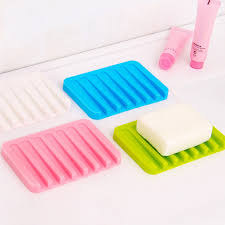 Self Draining Silicone Drying Mat Silicone Soap Dish Soap Holder