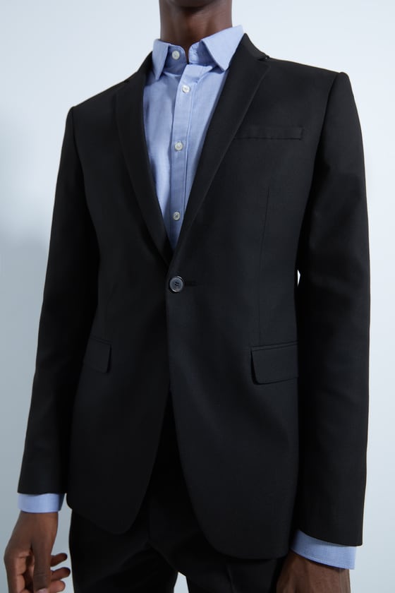 zara black suit jacket