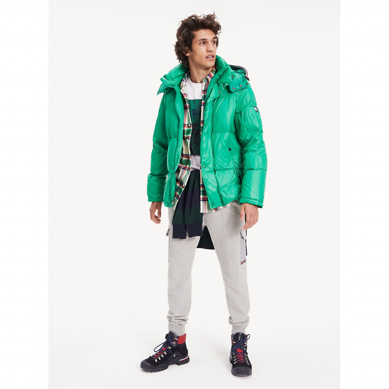 tommy hilfiger high shine puffer