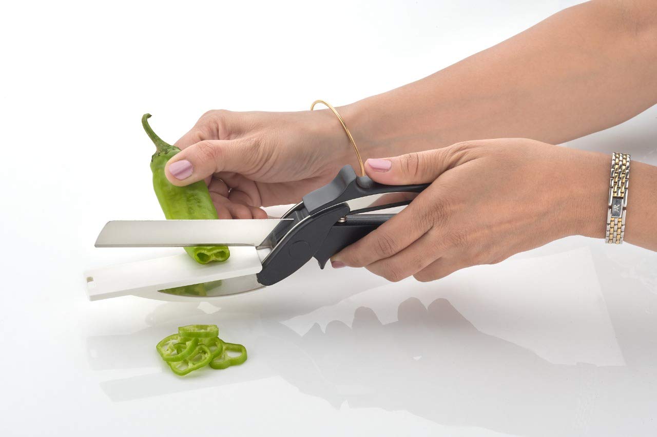 Stainless Steel Clever Cutter 2 In 1 Kitchen Knife, For Home