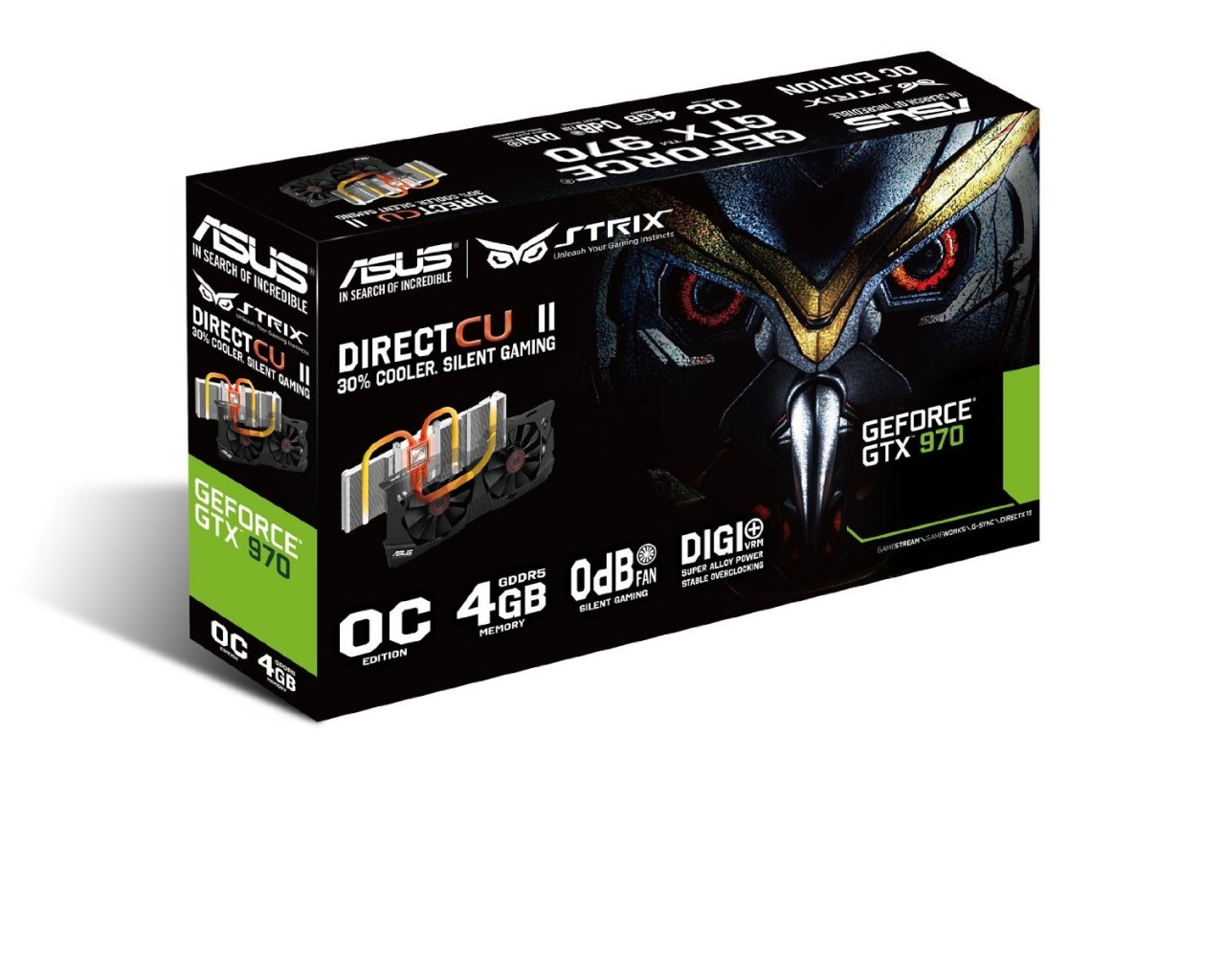 Asus Strix Gtx970 Dc2oc 4gd5 Geforce Gtx 970 4gb 256 Bit