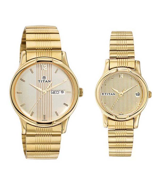 Titan 15802490YM04 Couples Watches Price in Pakistan Homeshoppi