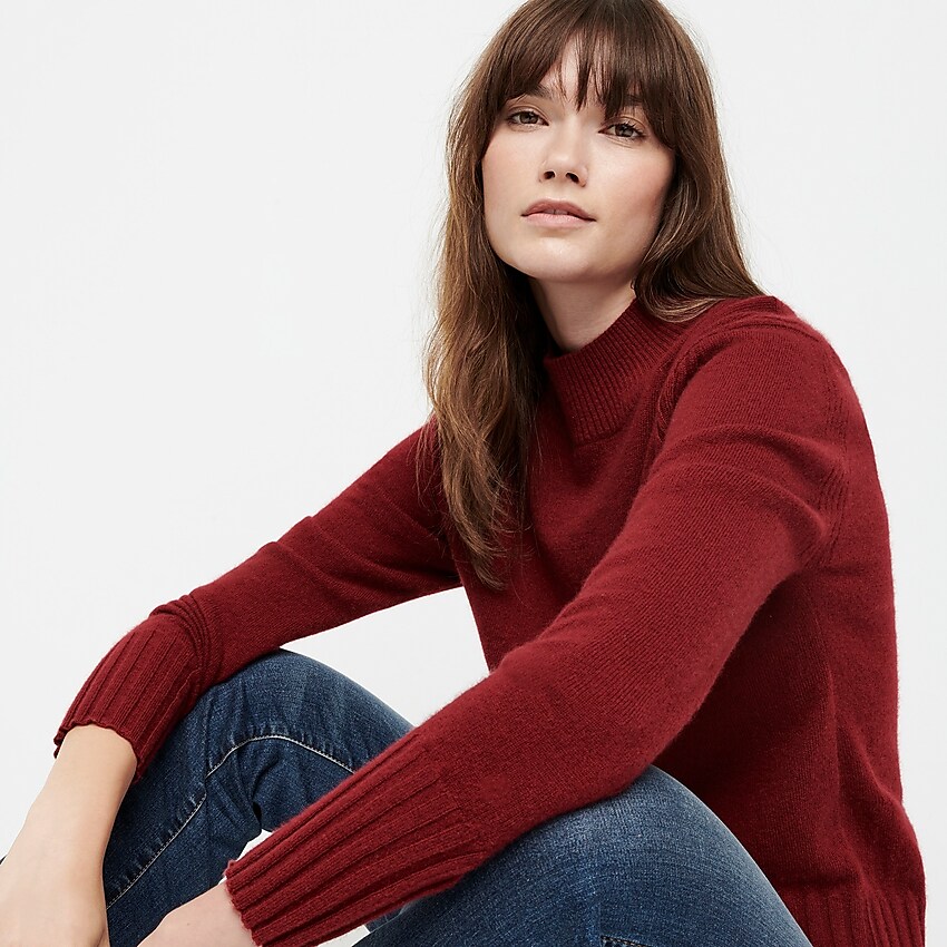 J crew burgundy on sale sweater