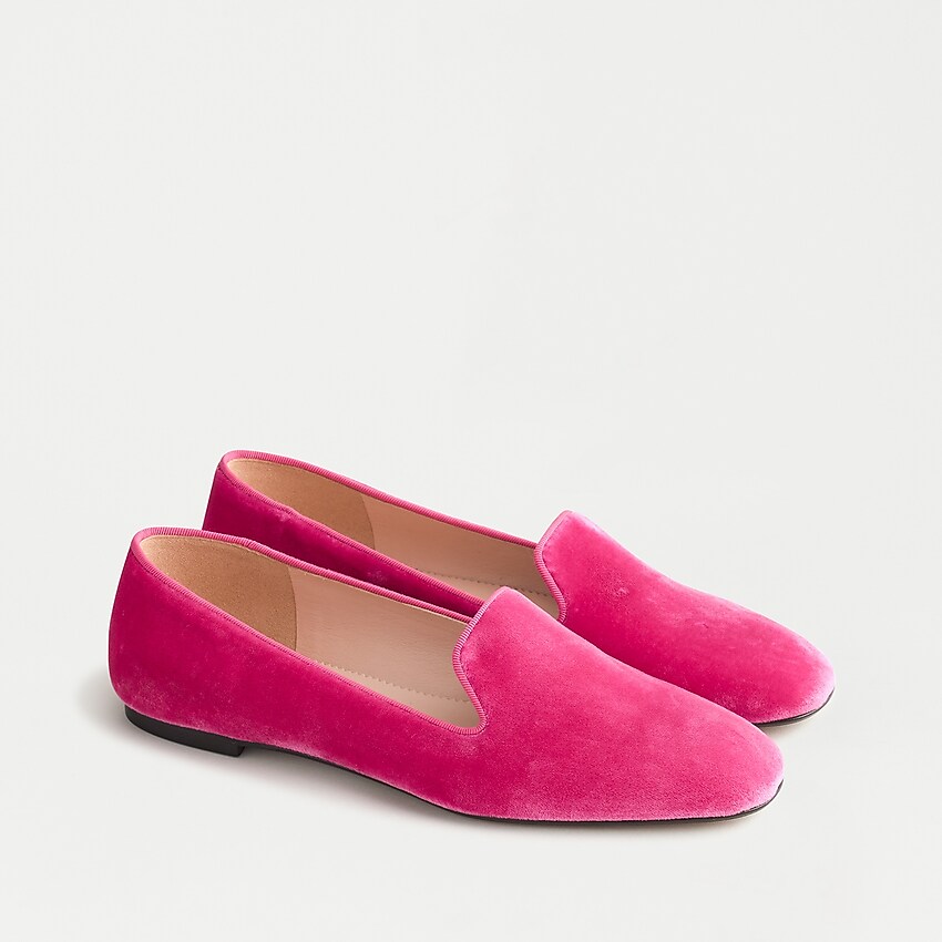 pink velvet slippers