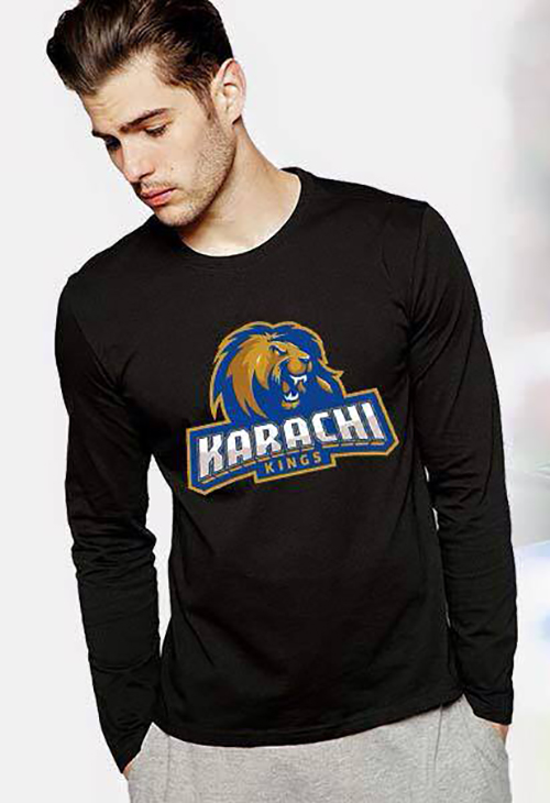 Home    HSN Fashion Men's Fashion Shirts PSL Karachi Kings Black T-Shirt