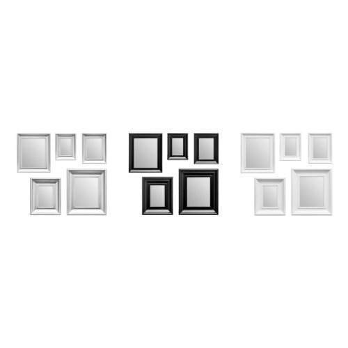 5pc Mirror Set Black Frame Price in Pakistan - Homeshopping.pk