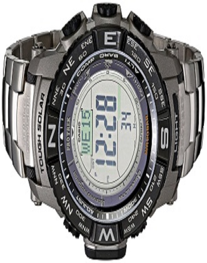Casio men's pro trek prw2500t clearance tough solar digital sport watch