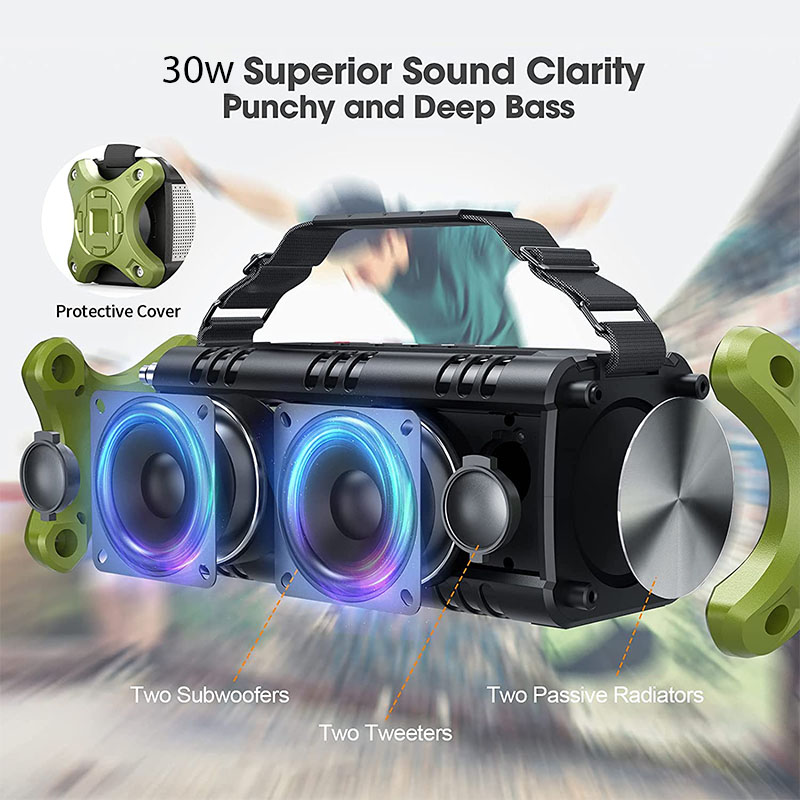 W-KING D8 Mini 30W Portable Speaker Green Price in Pakistan