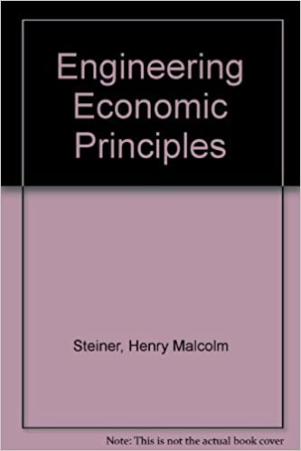 Engineering Economic Principle + Disk By Henry Malcolm Steiner (H