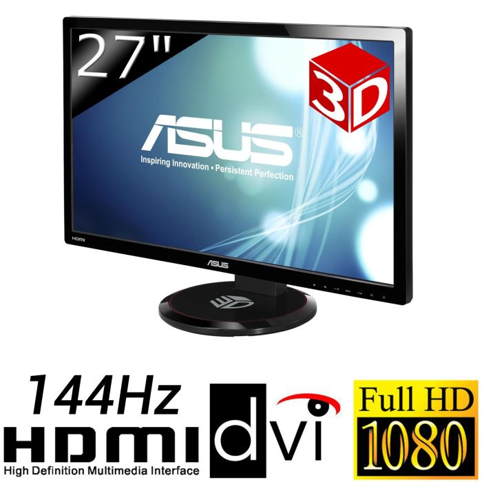 ASUS VG278HE 27" 144Hz 2ms Widescreen 3D LCD Gaming Series Monitor Years Local Warranty) Pakistan - HomeShopping.pk