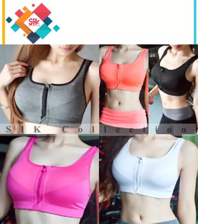 Imported Sports Front Open Zipper Bras For Women - Pack of 1 Pric