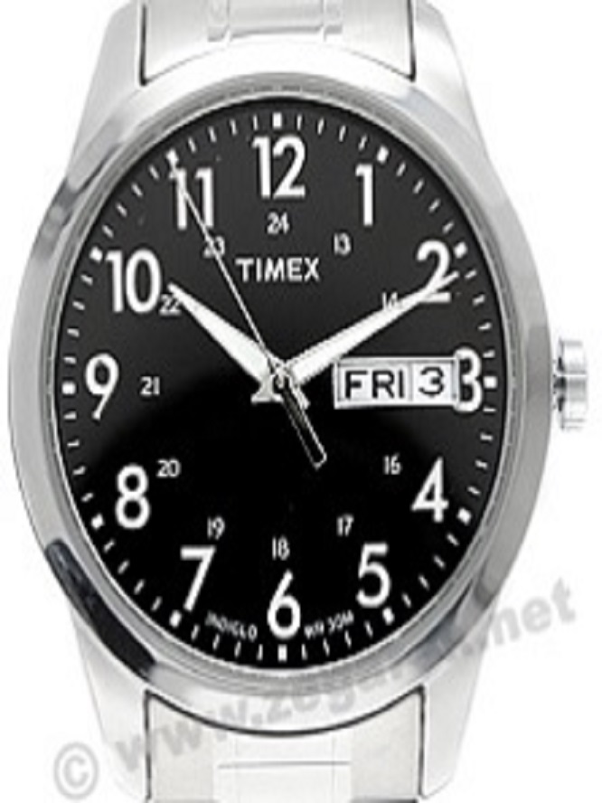 Timex T2M932 Silver Tone Dress Watch With Expansion Band Home