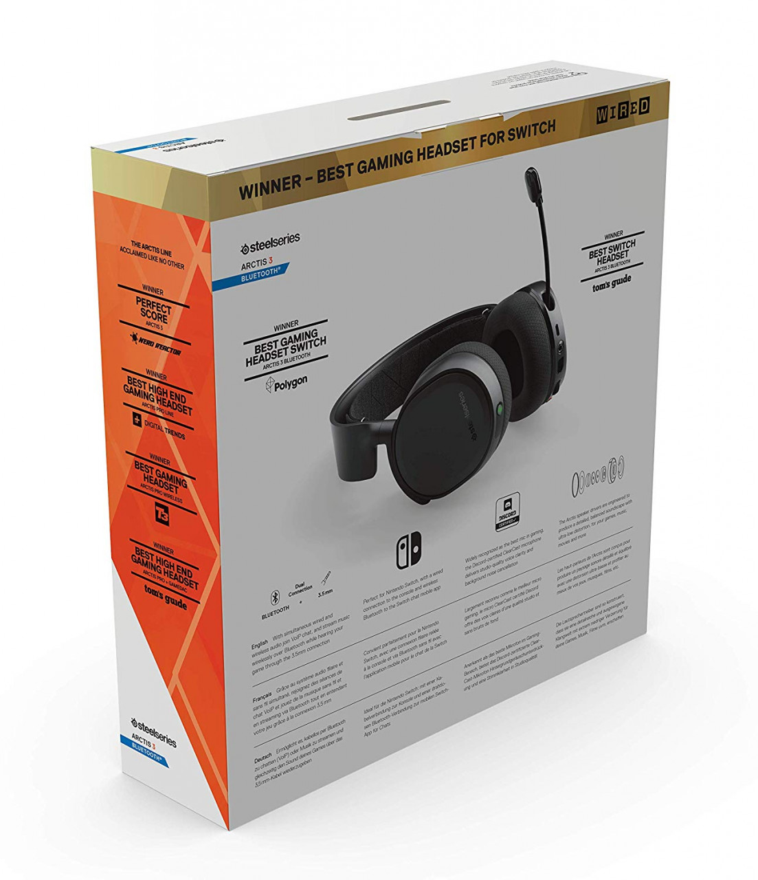 SteelSeries Arctis 3 Bluetooth (2019 Edition) Wired and Wireless