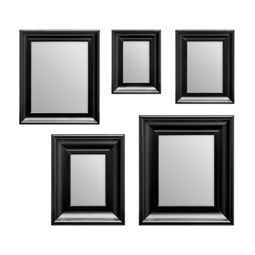 5pc Mirror Set Black Frame Price in Pakistan - Homeshopping.pk