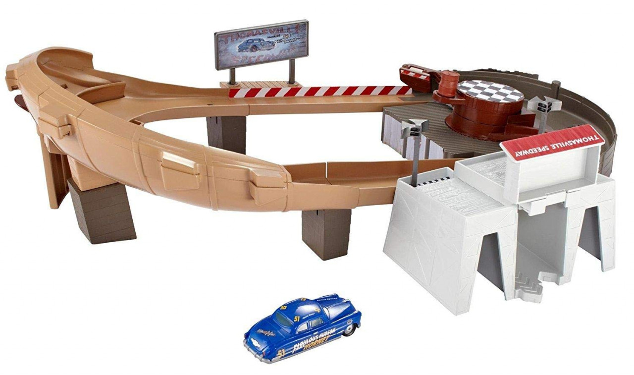 disney pixar cars thomasville racing speedway track set