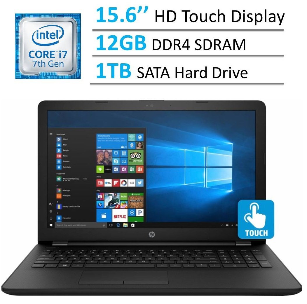 Hp 156 Touchscreen Wledbacklit Display Laptop Intel Dual I77500u 12gb Ddr4 Sdram 1tb Hdd Dvd 5417