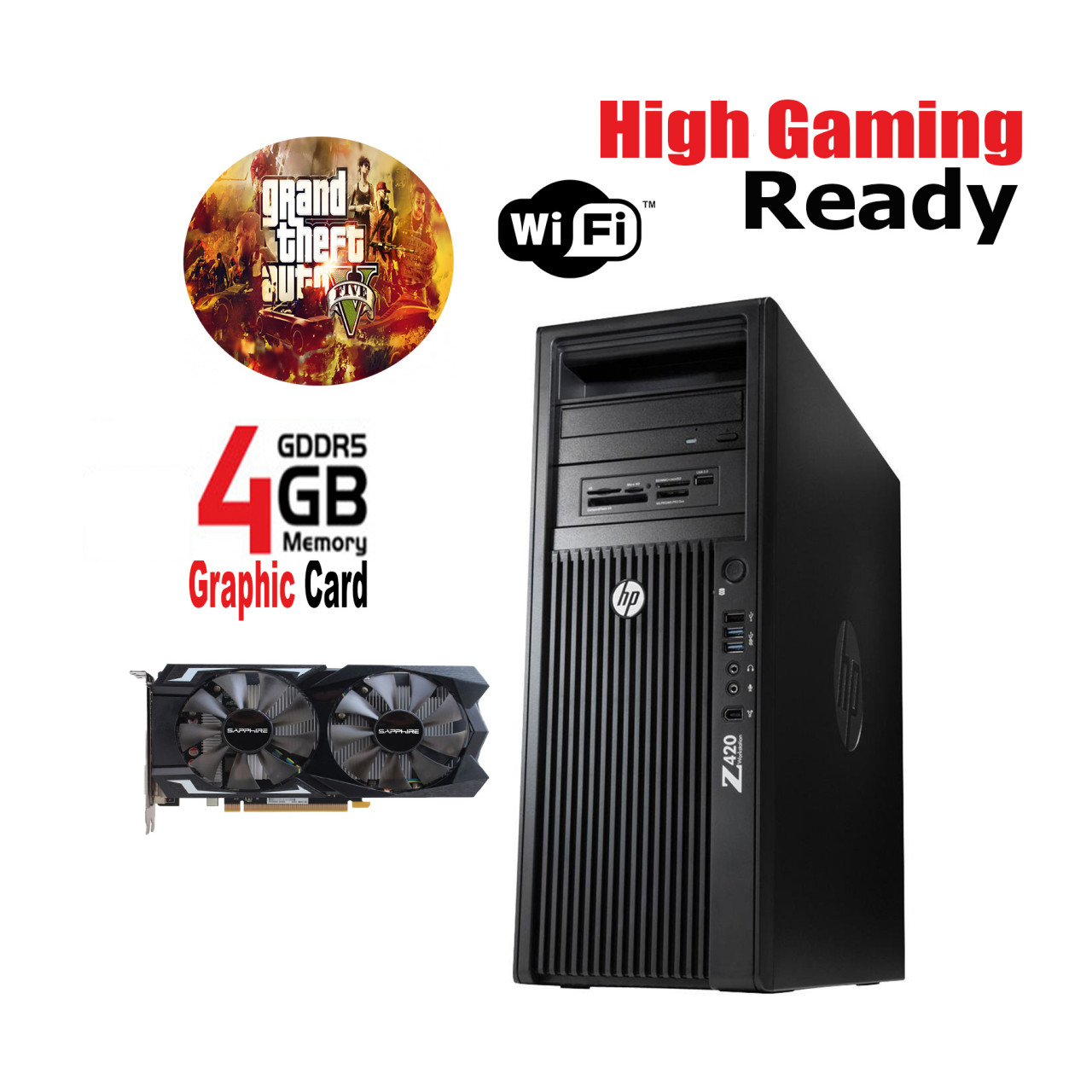 starudija Brisanje navigacija  HP Z420 Gaming PC 8 Core E5-1650 8GB RAM 1TB Hard Drive Price in