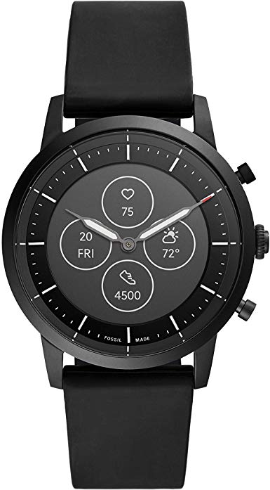 fossil q men's machine stainless steel hybrid smartwatch