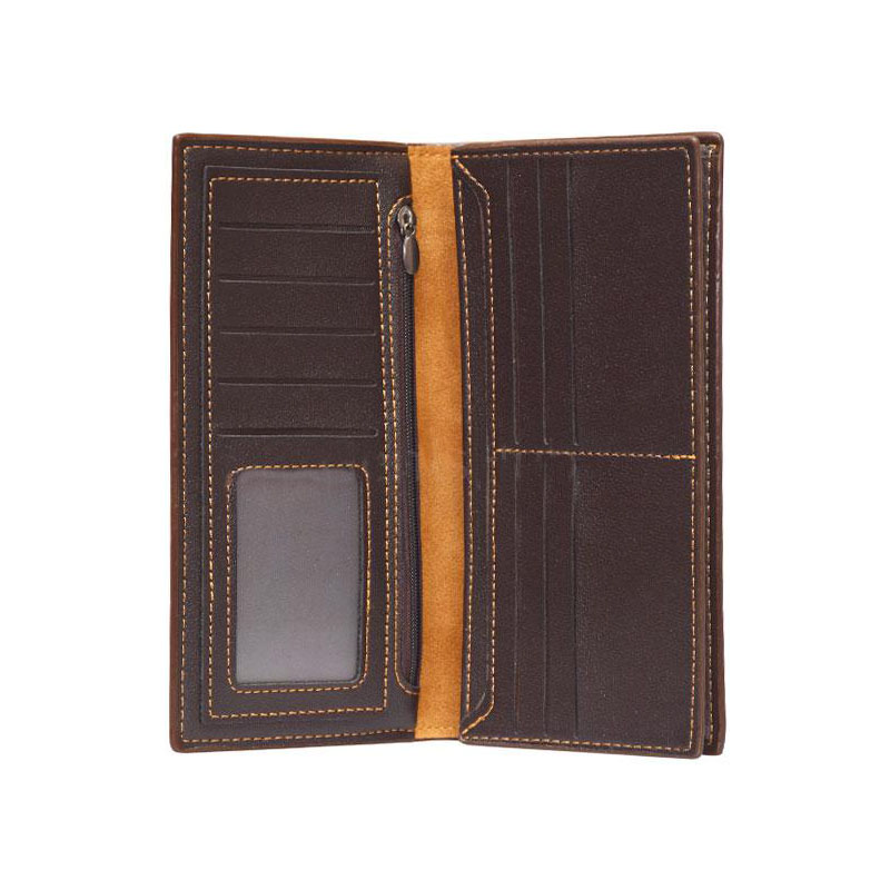 Bovis Fashion Long Wallet Dark Brown With Cente - Homeshopping.pk