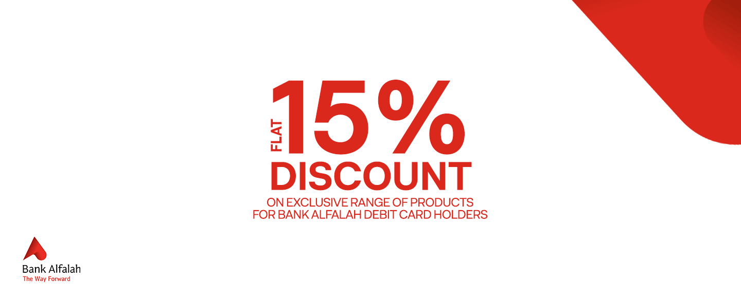 Bank Alfalah 15% discount